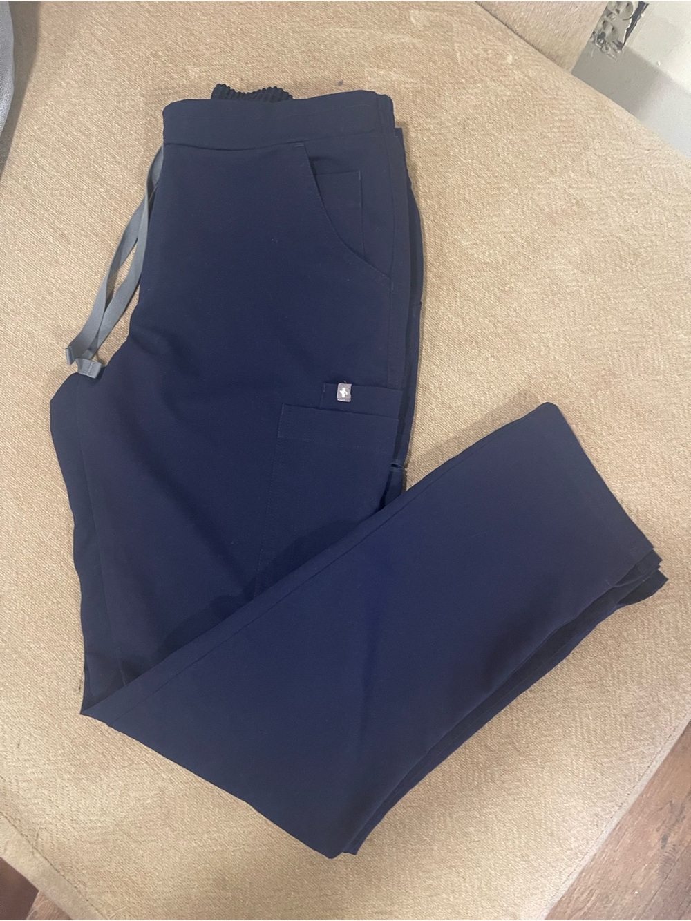 Women Figs Navy scrubs Stretch Drawstring Pants